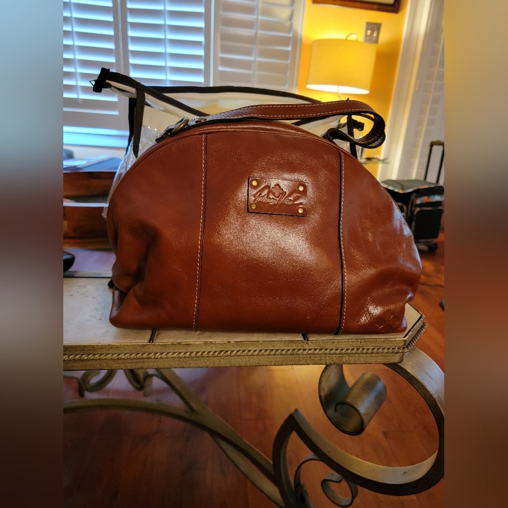 Patricia Nash leather handbag Congac